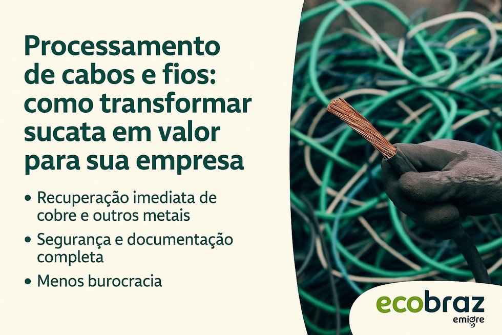 Processamento de cabos e fios: como transformar sucata em valor para sua empresa